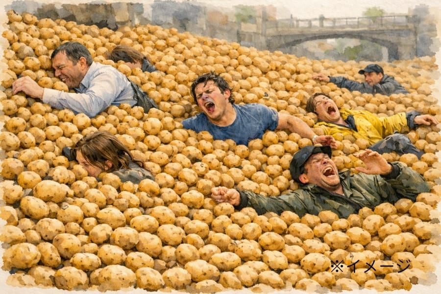 【ジャガイモの洪水】ドイツで4000トンの余剰ジャガイモが無料配布される