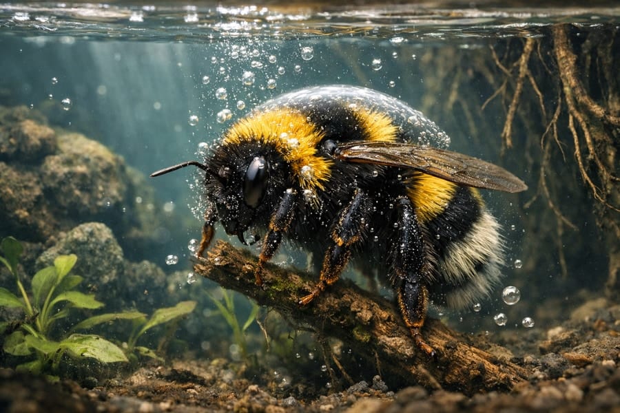 マルハナバチの女王が「水中でも生存できる秘密」を解明