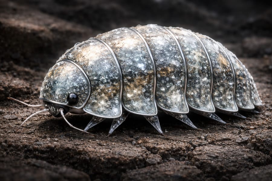 ダンゴムシは食べた鉱物を分子レベルで作り変えて装甲にしていた