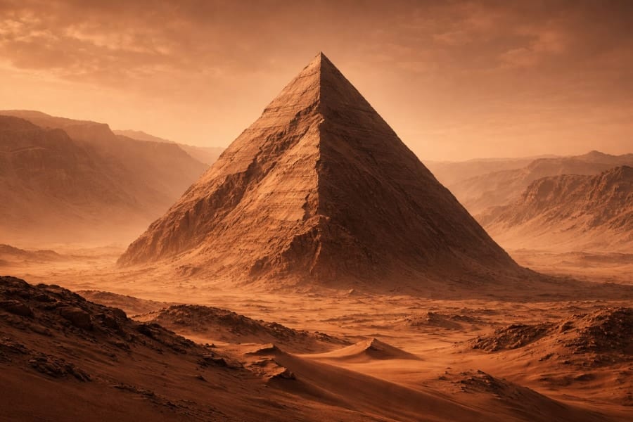 火星でピラミッドを発見？ NASAが撮影した謎の構造物の正体とは