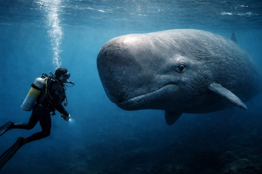 マッコウクジラの発声に「ヒト言語と似た構造」を発見