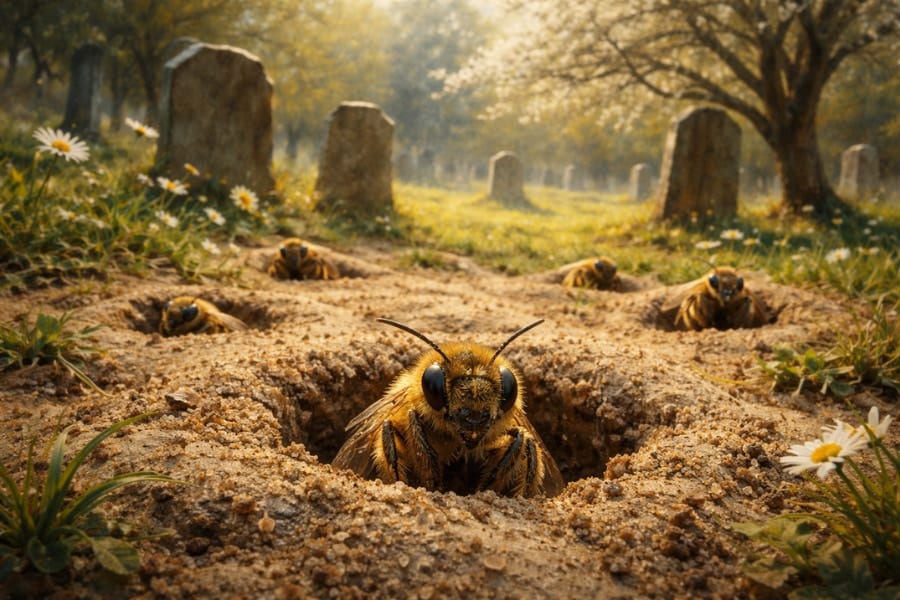 ニューヨーク墓地の下に「550万匹のハチ」を発見ーー世界最大級のハチ集団か