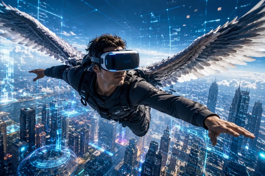 VR空間で1週間「飛び続けた」結果、脳に驚きの変化が起きていた