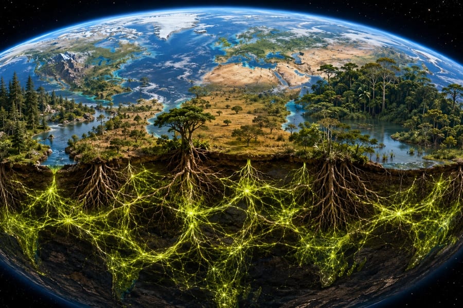 地中に張り巡らされた「菌糸ネットワーク」の世界地図を初めて作成