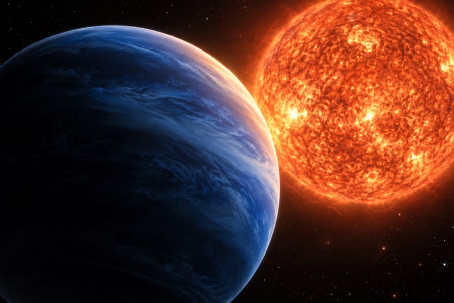 恒星の自転と「逆向き」に回る奇妙な惑星を発見